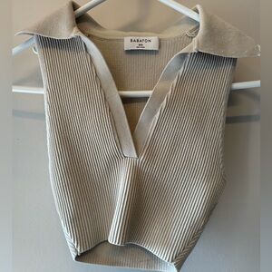 Aritzia Babaton Sculpt Knit Polo Top